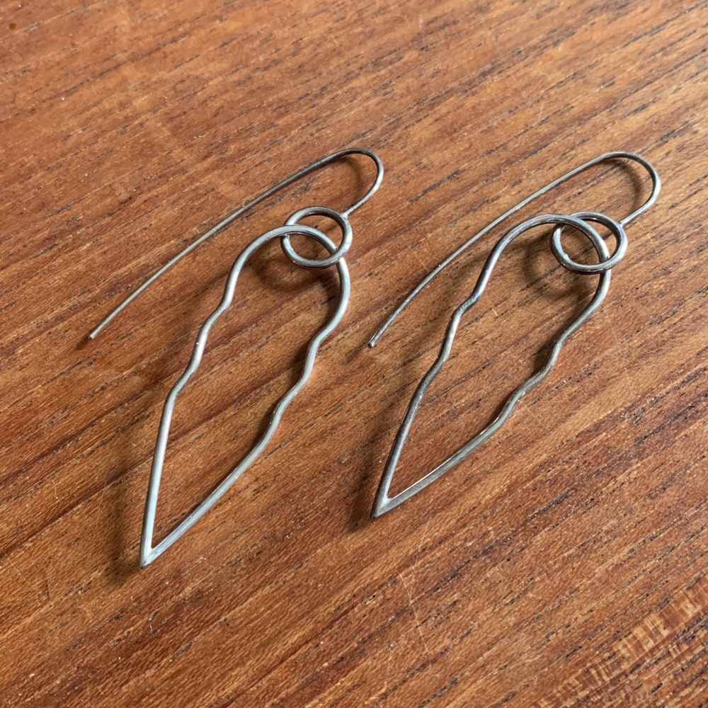 Unique Sterling silver earrings, handmade